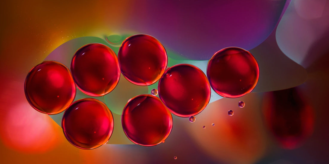 red droplets close up