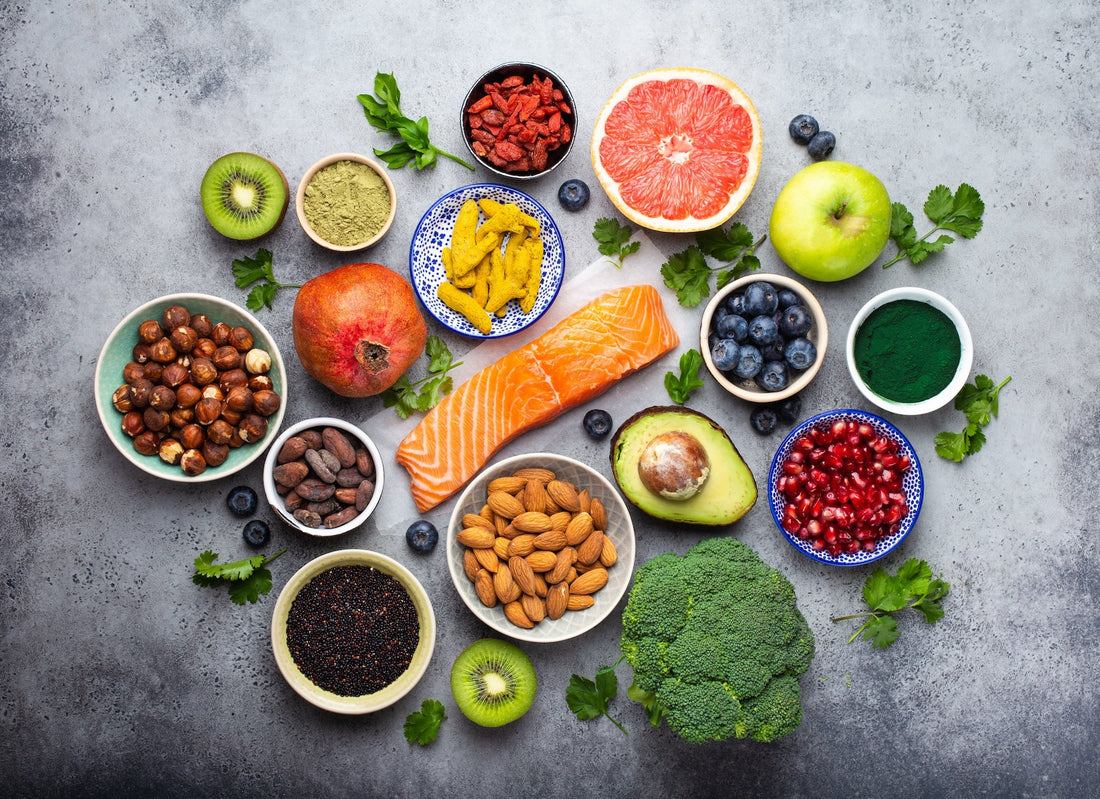 a selection of super foods