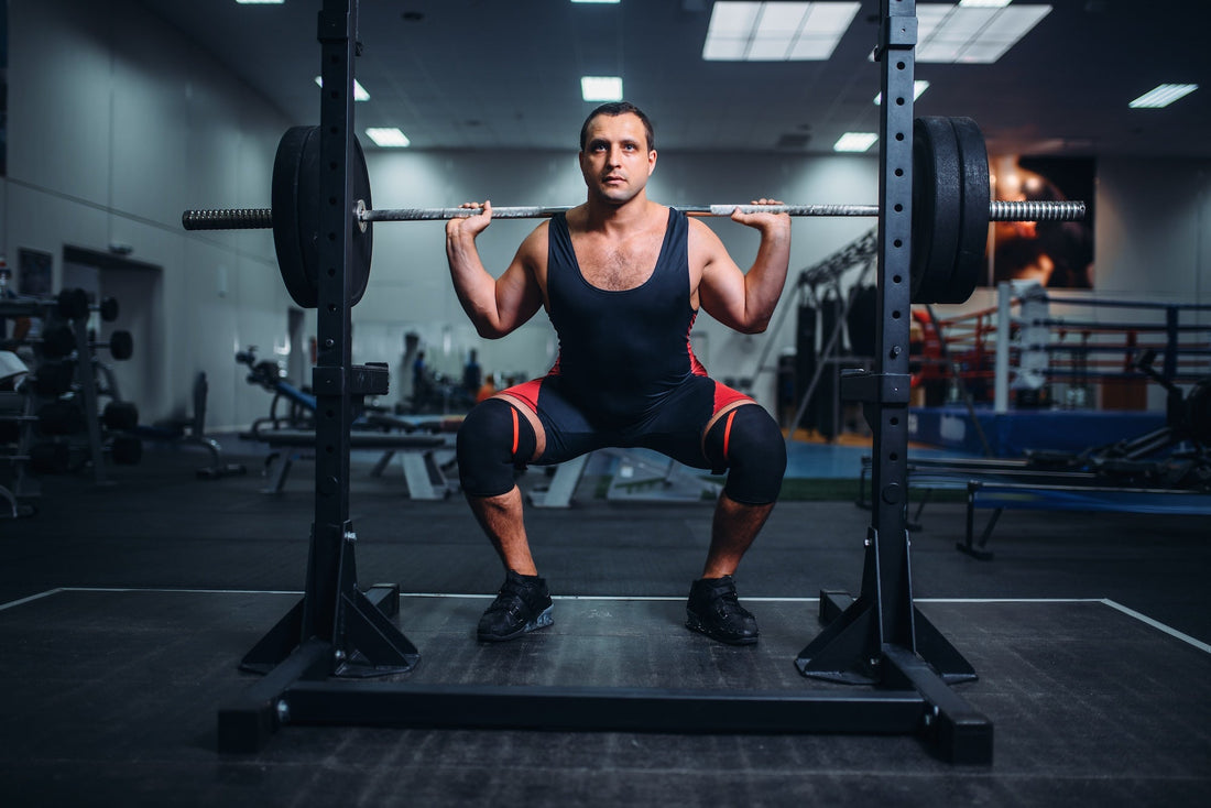 a powerlifter doing squats