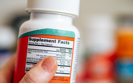 the supplement facts on a multivitamin